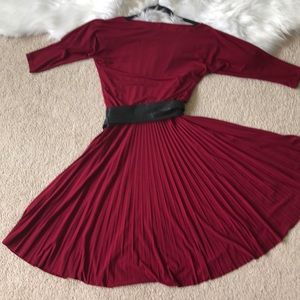 WHBM Burgundy Jersey Dress